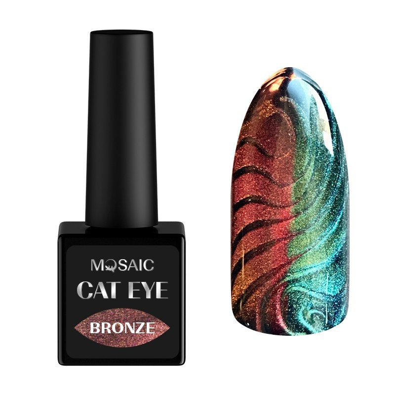Bronze Mosaic cat eye gel polish