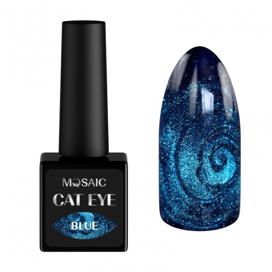 Blue cat eye gel polish