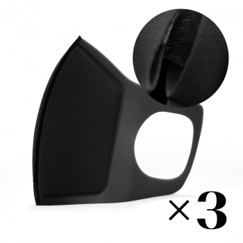 Многоразовая маска с фильтром. Черная x3