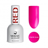 Mosaic Gel Polish Red (Pink Icon) 15 ml
