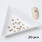 Crystals 3x3 gold-20 pcs