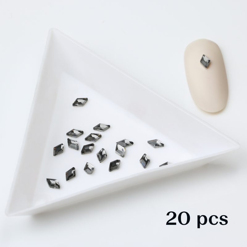 Crystals 3x5 black-20 pcs