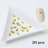 Crystals 3x5 yellow-20 pcs