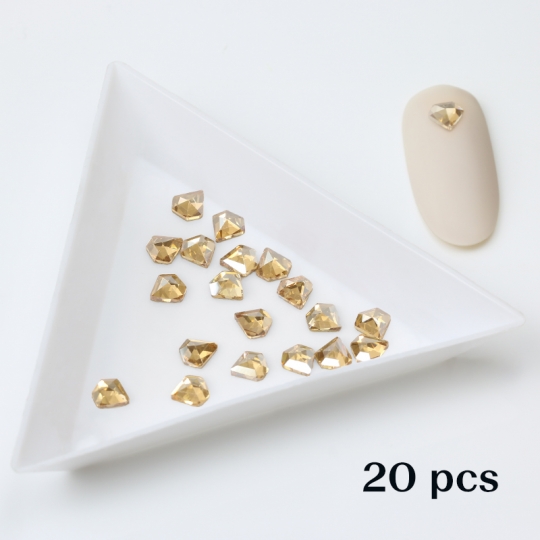 Crystals DIA 5x5 gold-20 pcs