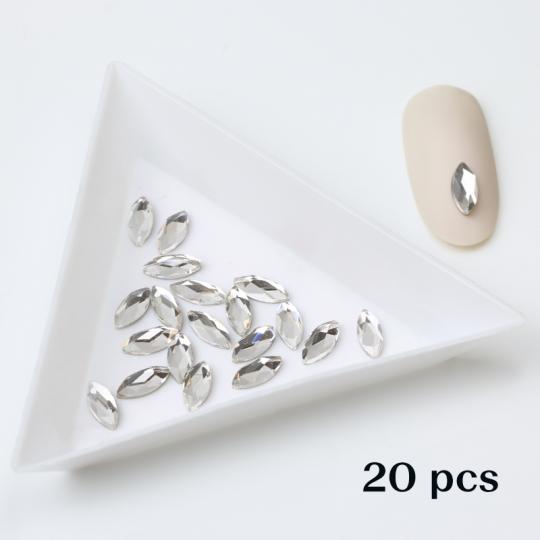 Kristallid 7.5x3.5 läbipaistev-20 tk
