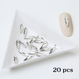 Crystals 11x3 clear-20 pcs