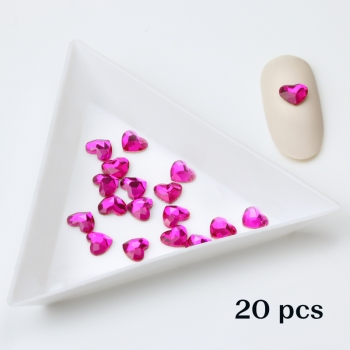 Кристаллы сердце 6x5 фиолетовые-20 шт