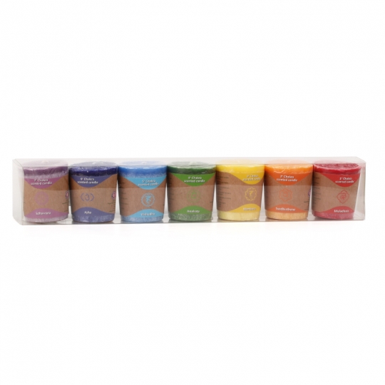 Chakras votive aromatic candles 7 x in giftbox