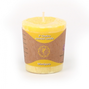 Scented votive candle 3rd chakra