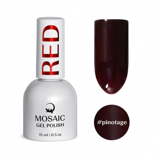Mosaic Gel Polish Red geellakk (Pinotage) 15 ml