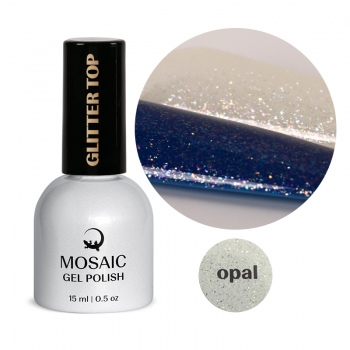 Mosaic Glitter Top Gel Spark топ гель (Opal) 15 мл